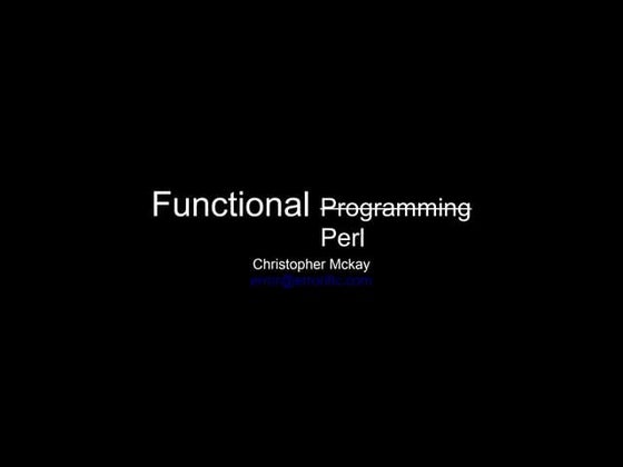 Functional perl