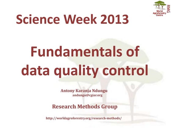 Fundamental of Quality Data - Anthony Ndungu
