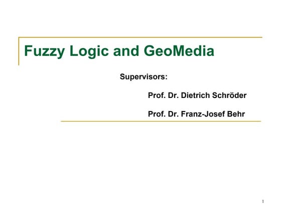 Fuzzy Logic Analysis using GeoMedia by Bhaskar Reddy Pulsani