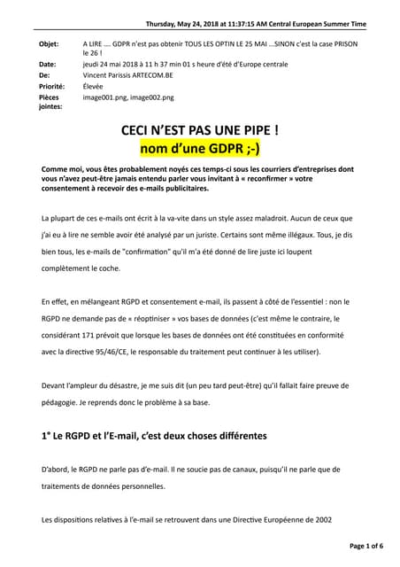 GDPR OUI... mais n'importe quoi NON !