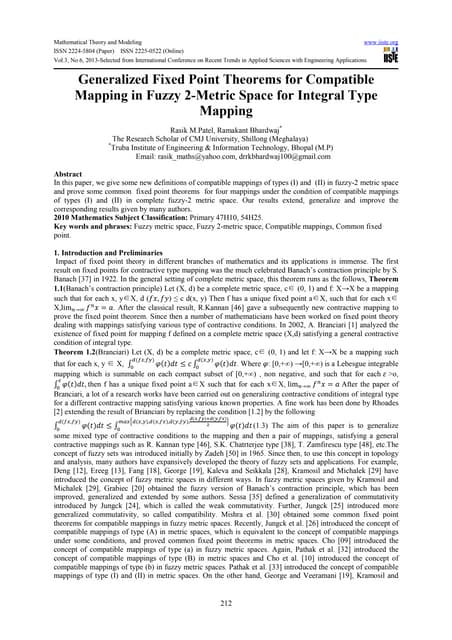 Generalized fixed point theorems for compatible mapping in fuzzy 2 metric spa...