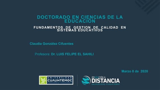 Generando  las bases de un sgc gonzalez claudia
