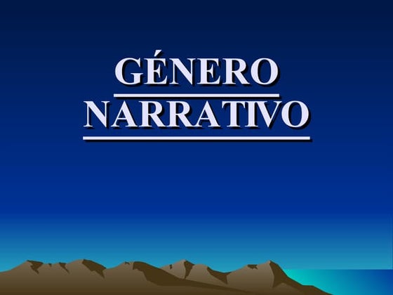 Genero Narrativo 1ºNivel