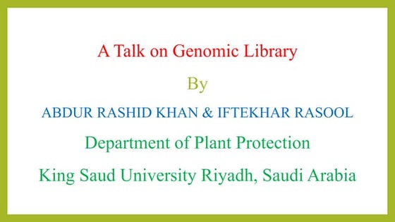 Genomic library