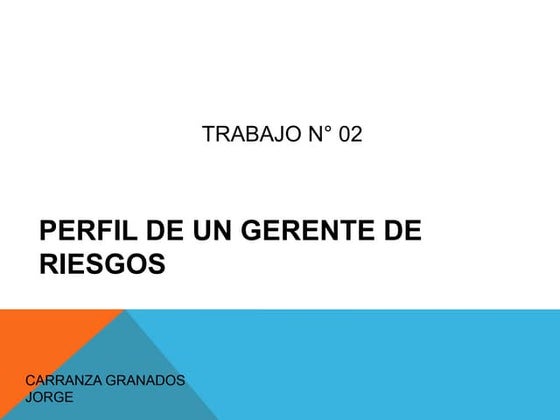 Gerencia de riesgos caso 02