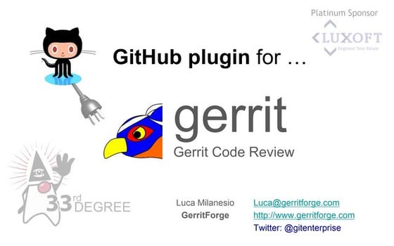 Gerrit Code Review with GitHub plugin
