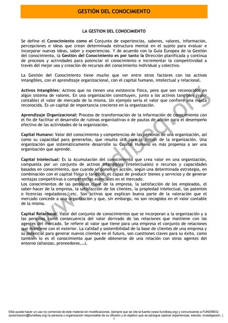 Gestion del conocimiento