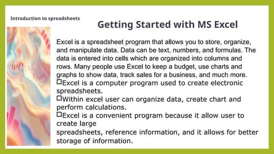 Getting-Started-with-MS-Excel In information Tech