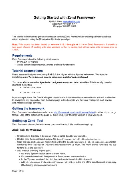 Getting started-with-zend-framework