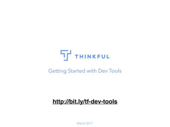 Getting started with dev tools (atl)