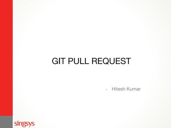 Technical Seminar Series:  GIT Pull Requests Best Practices