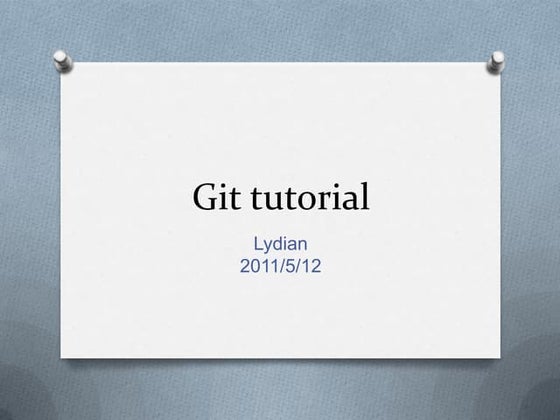 Git tutorial 