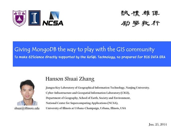 Giving MongoDB a Way to Play with the GIS Community