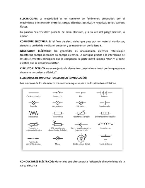 Glosario basico de electricidad