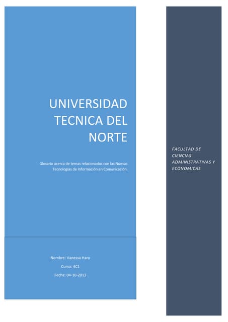 Glosario de términos relacionados con las tics