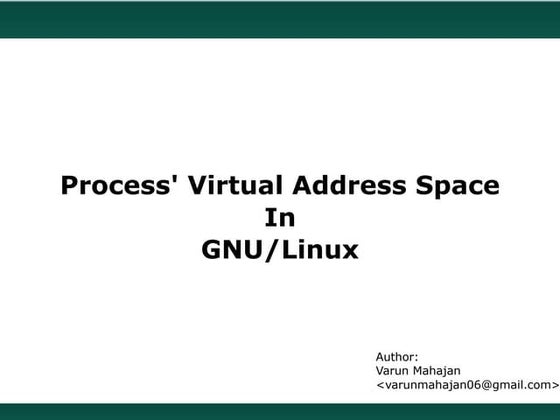 Process' Virtual Address Space in GNU/Linux