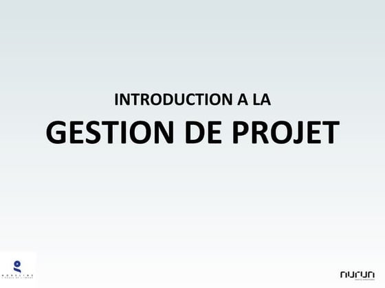 Project Management Introduction (1/5) for Gobelins students