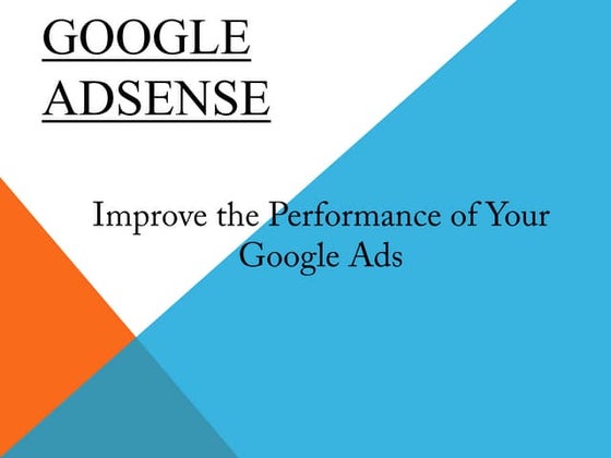 Google AdSense Presentation
