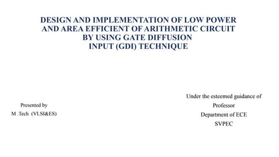 design and implementation of  Area efficient arithmetic circuit