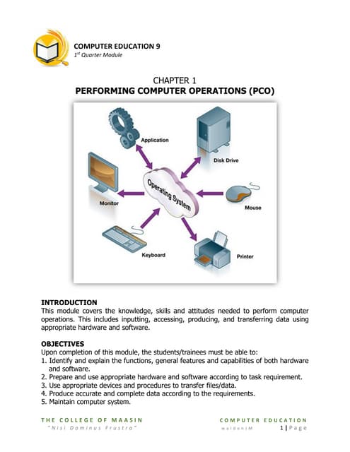Performing Computer Operations (PCO)