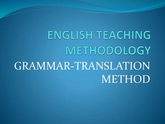 Grammar translation method