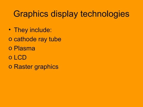 Computer Graphics display technologies(Computer graphics tutorials)