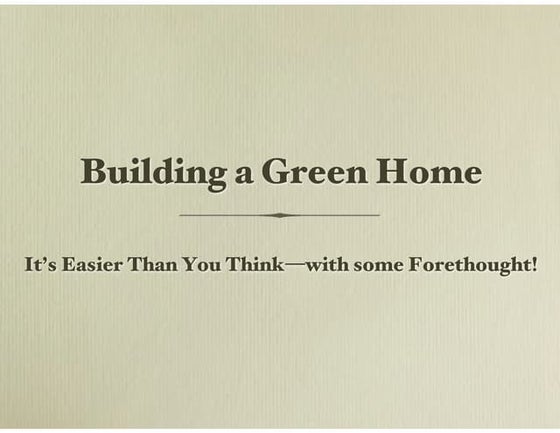 Presentation by Tom Termini to Montgomery County MD Green home nov 15 2005