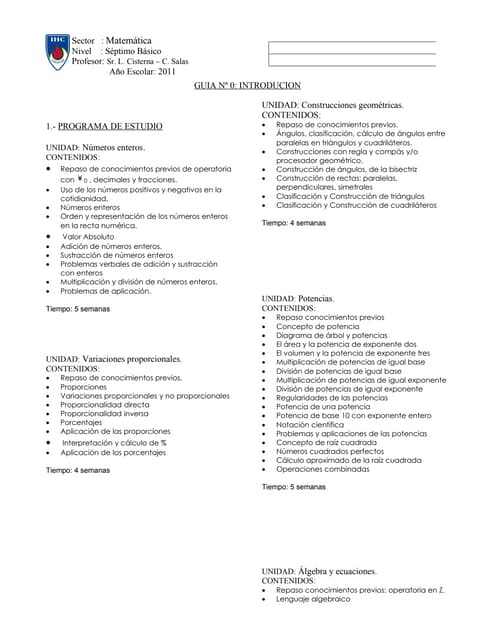 Guía 0 7°bas 2011