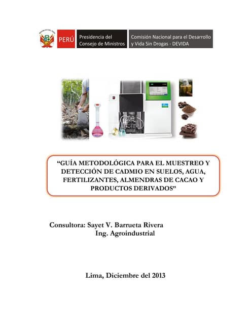 Guía metodológica muestreo y detección de Cadmio