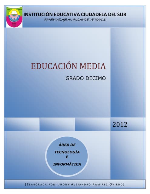 Guia tecnología e informática grado once cu arto periodo