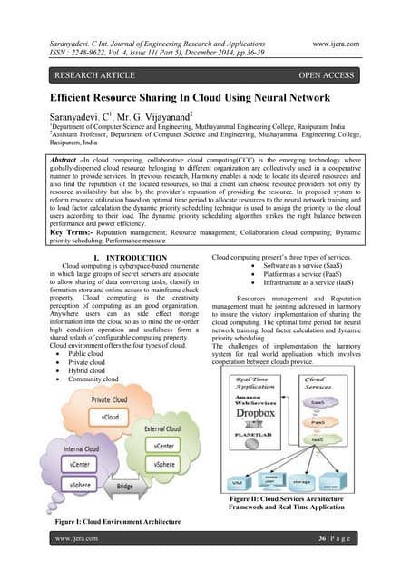 Efficient Resource Sharing In Cloud Using Neural Network