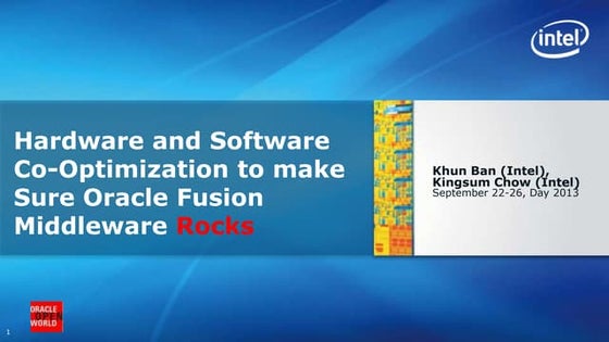 Hardware and Software Co-optimization to Make Sure Oracle Fusion Middleware R...