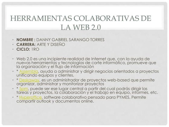 Herramientas colaborativas de la web 2.0