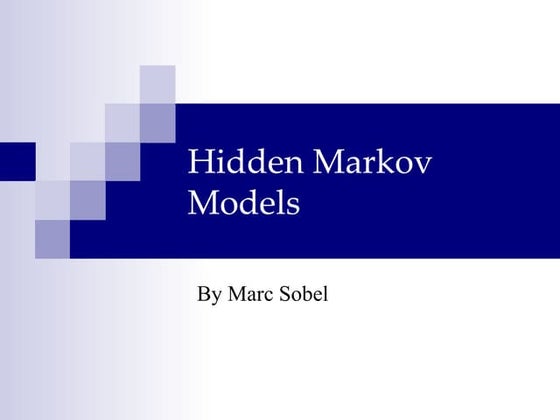 Hidden Markov Models with applications to speech recognition