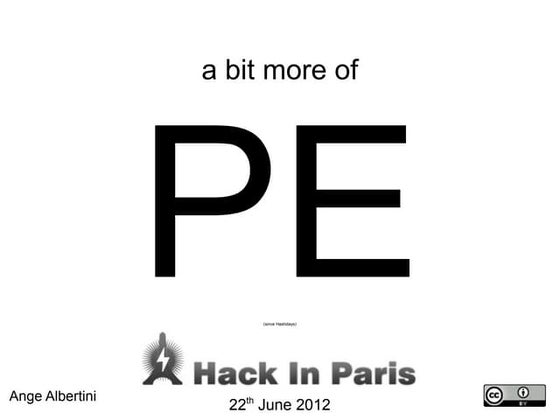 A bit more of PE