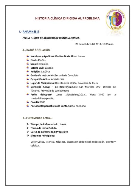 Historia clinica abdomen