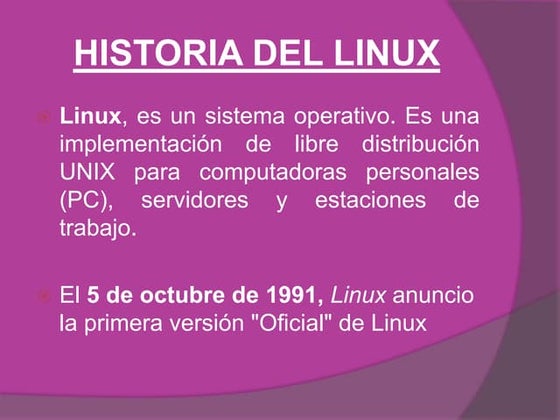 Historia Del Linux