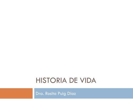 Historia de vida