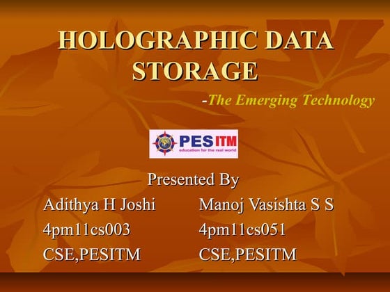 Holographic data storage