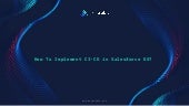 How To Implement CI CD in Salesforce DX?