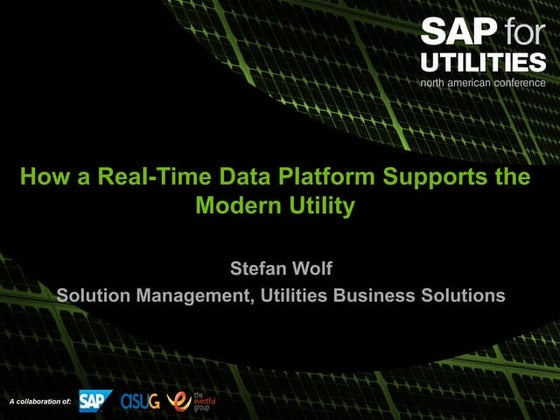 How a real time platform supports the modern utility