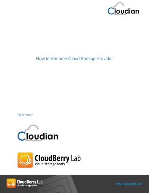 How to become cloud backup provider
