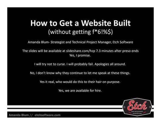Howtobuildawebsitewithoutgettingscrewed