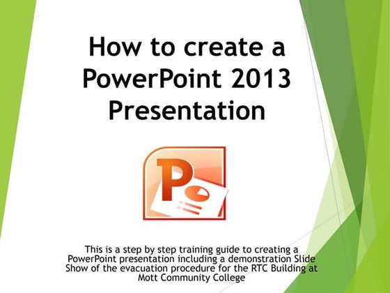How to create a power point presentation