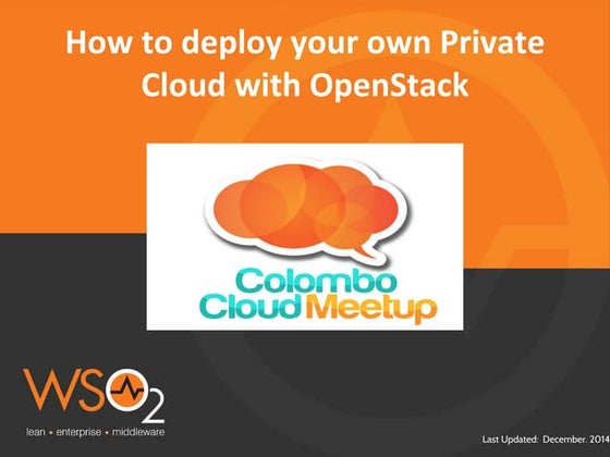 How to deploy your own private cloud with openstack