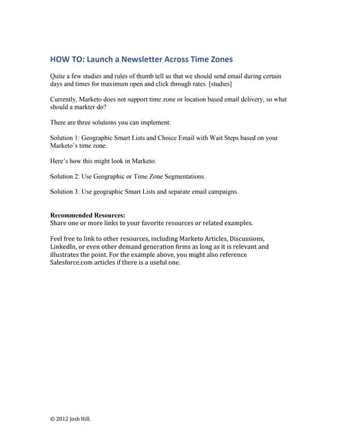 Marketo User Guide How To Example