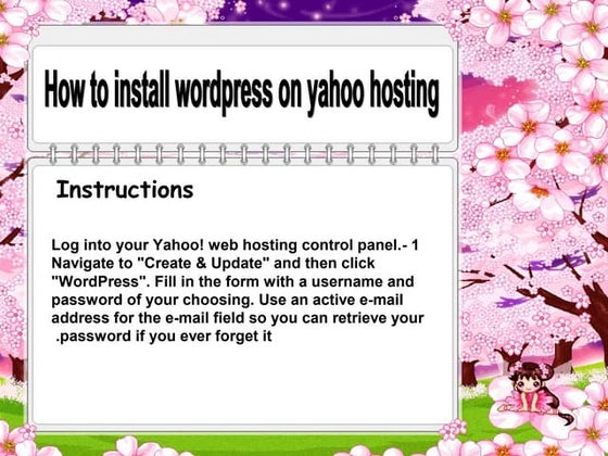 How to install wordpress on yahoo hosting