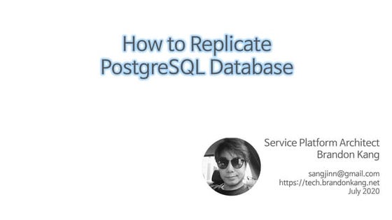 How to Replicate PostgreSQL Database