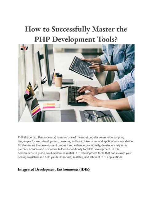 How to Successfully Master the PHP Development Tools.pdf