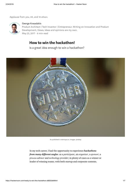 How to win the hackathon!